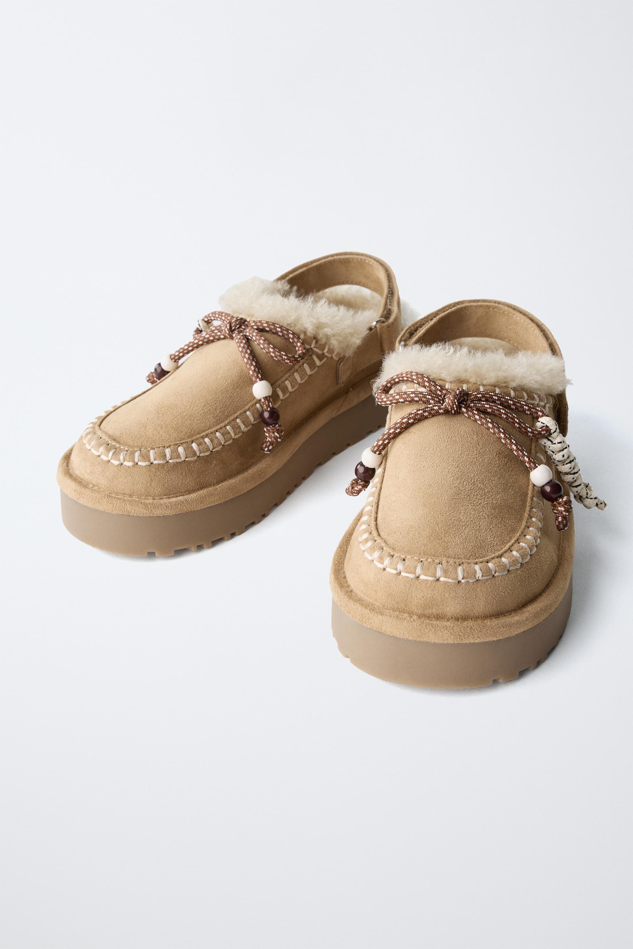 FAUX FUR BACKLESS CLOGS
